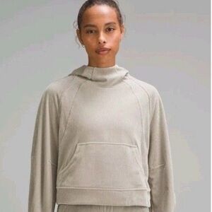 Women’s Lululemon Corduroy oversized Pullover Hoodie - Cream/ Beige